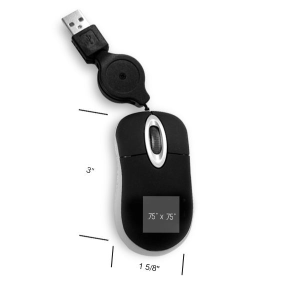 Besly Retractable Cord Mini Optical Mouse