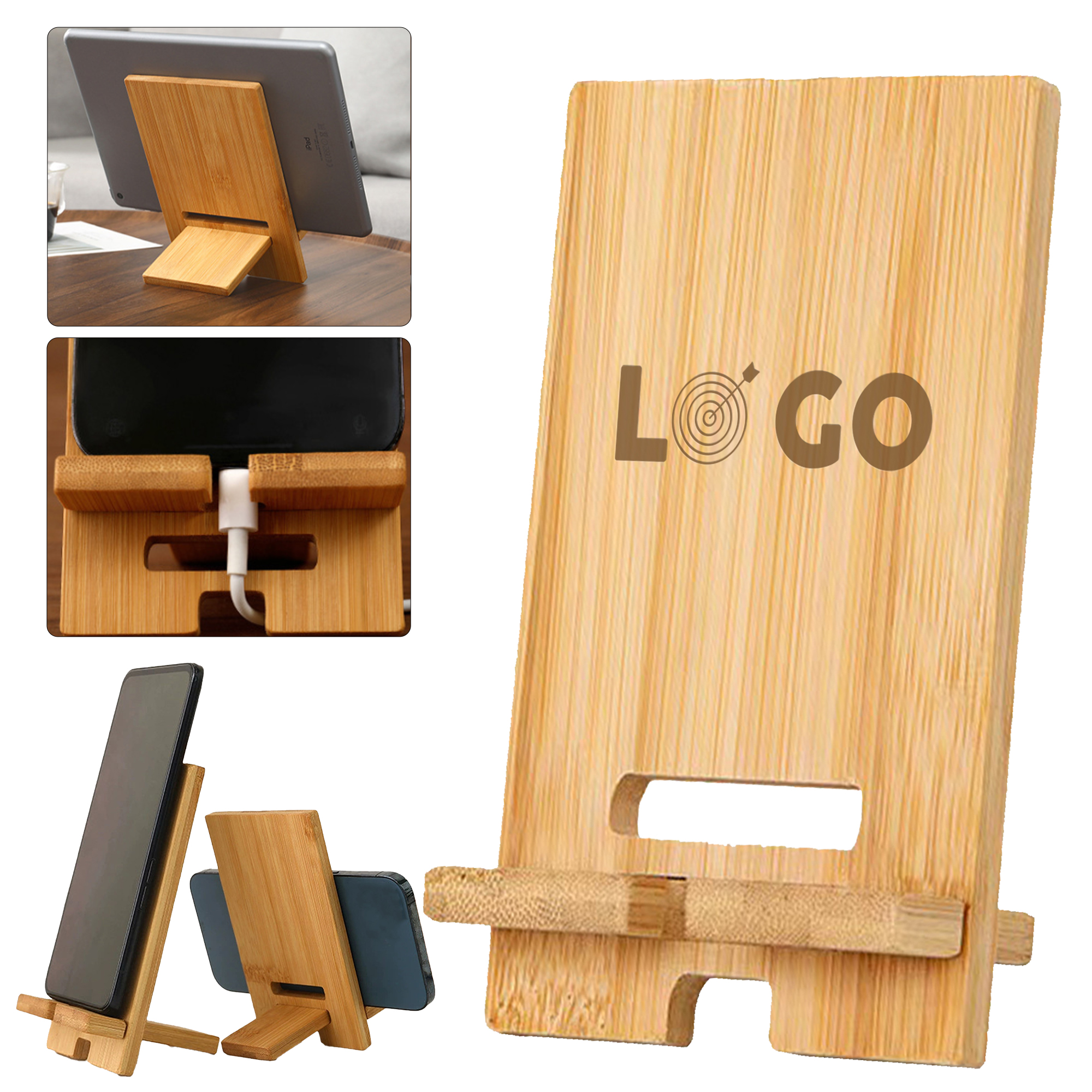 Handmade Bamboo Wooden Smartphone Holder Stand 2