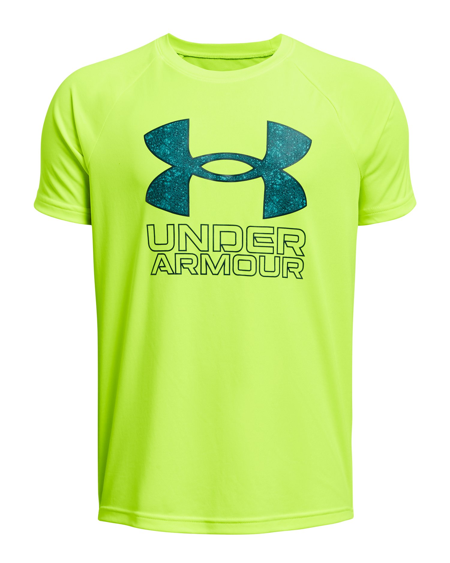UA Tech Hybrid Print Fill Boys' Short Sleeve 46