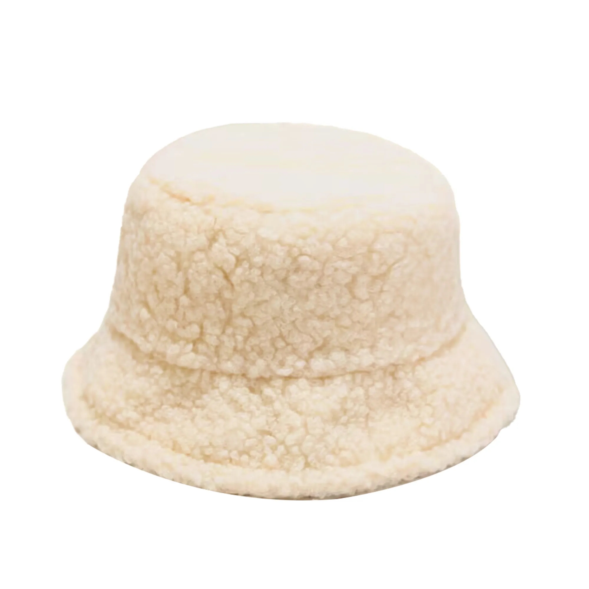 Lamb Wool Furry Bucket Hat Winter Sun Fishmen 10