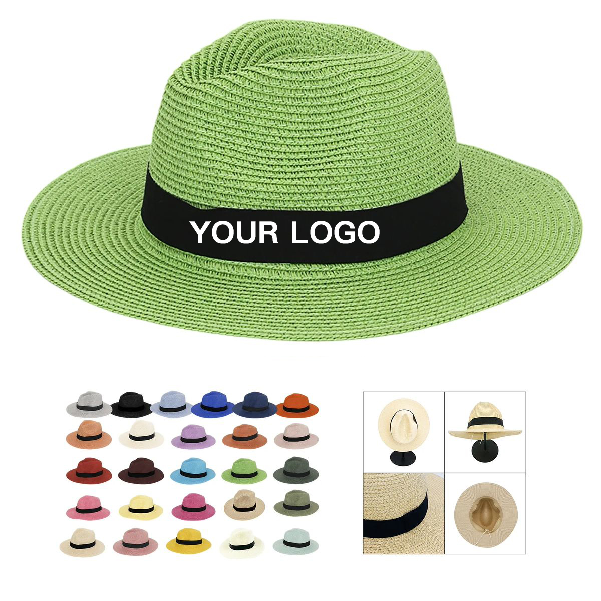 Stylish Woven Straw Hat with Wide Brim for Outdoor Use 1