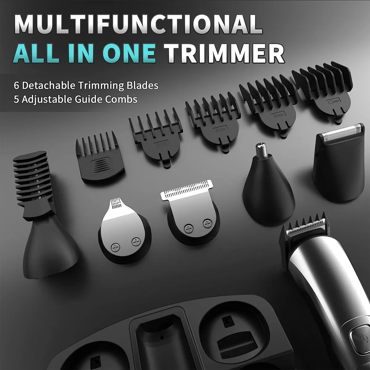Waterproof Electric Hair Trimmer Beard Grooming Kit 3