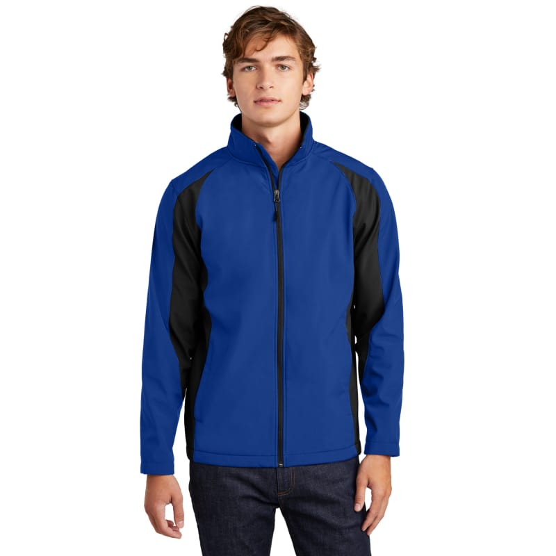 Sport-Tek Colorblock Soft Shell Jacket. 2
