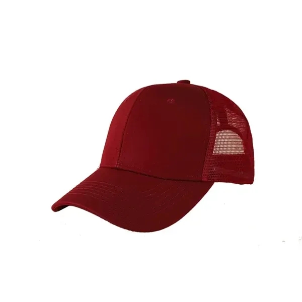 Cotton Semi-Net Truck Cap with 6 Panel Structured 3