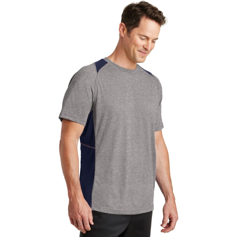 Sport-Tek Heather Colorblock Contender Tee. 21