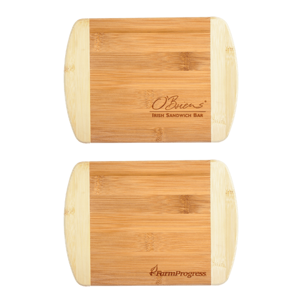 Two-Tone Bar 8" x 5-3/4" Bamboo Cutting Board 4