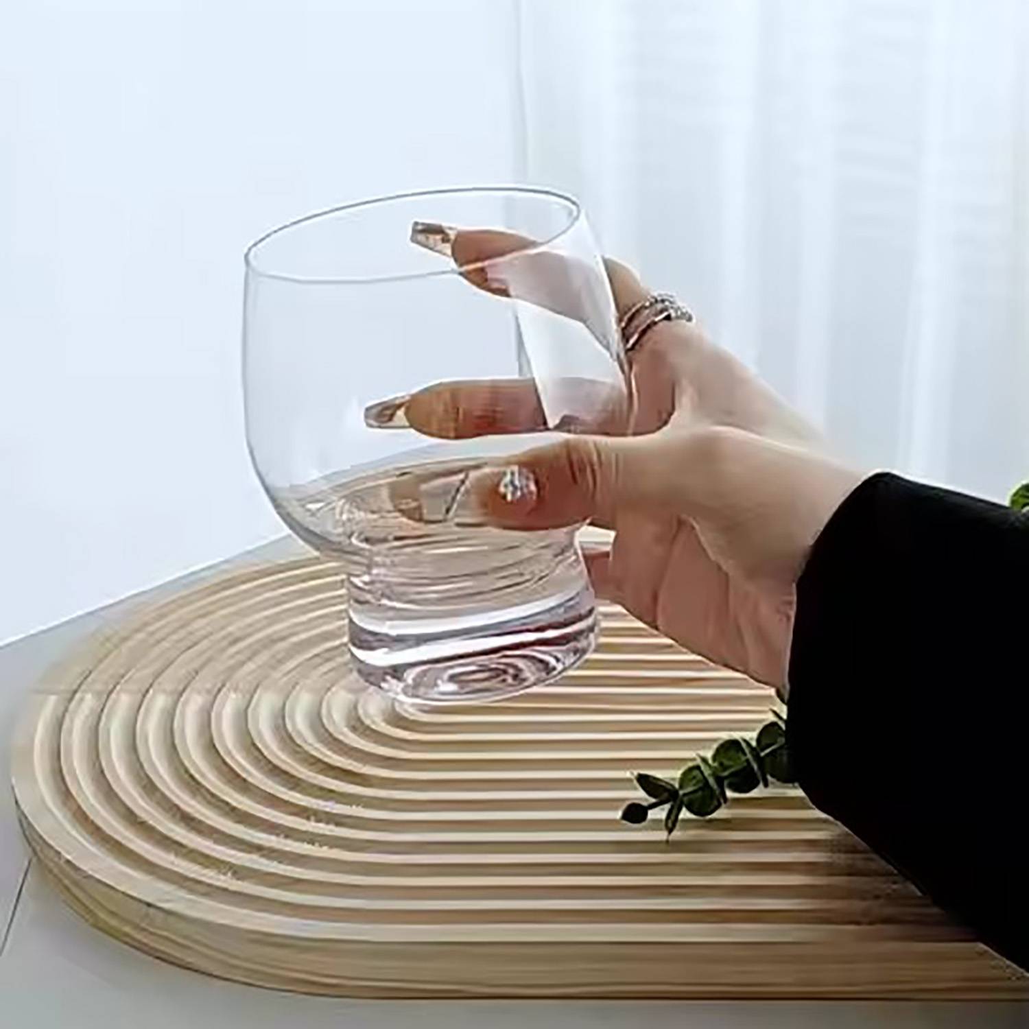 13oz Heavy Base Curved Drinking Glass 1