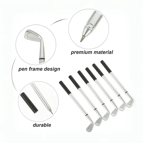 Golf Ballpoint Pen - Black Ink Writing Instrument 3