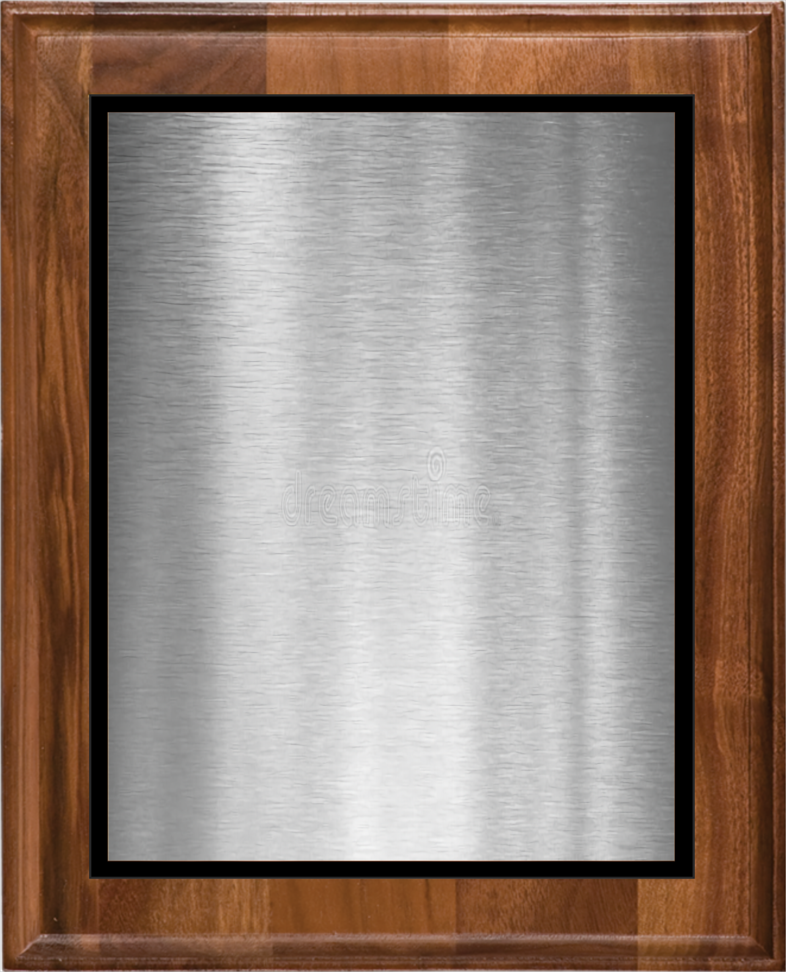 Walnut Wood Plaque w/Choice of Double Plate 9