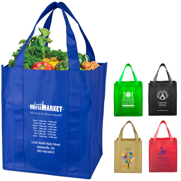 13"W x 15"H x 10"Gusset -"SUPER MEGA" Grocery Shopping Tote Bag 32