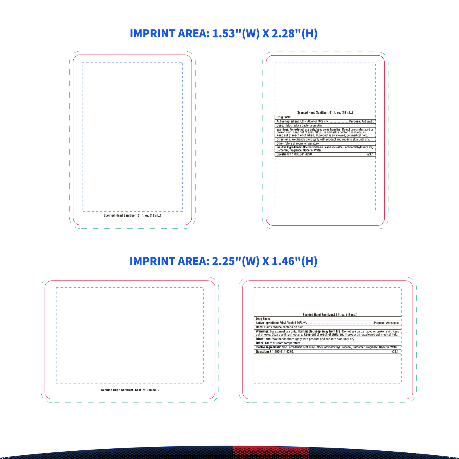 18 ML. Syntrel Credit Card Style Hand Sanitizer Spray 2