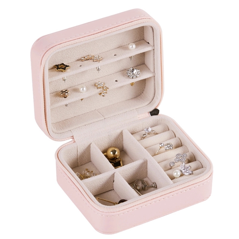 Portable Travel Jewelry Organizer Box & Earring Ring Storage 5