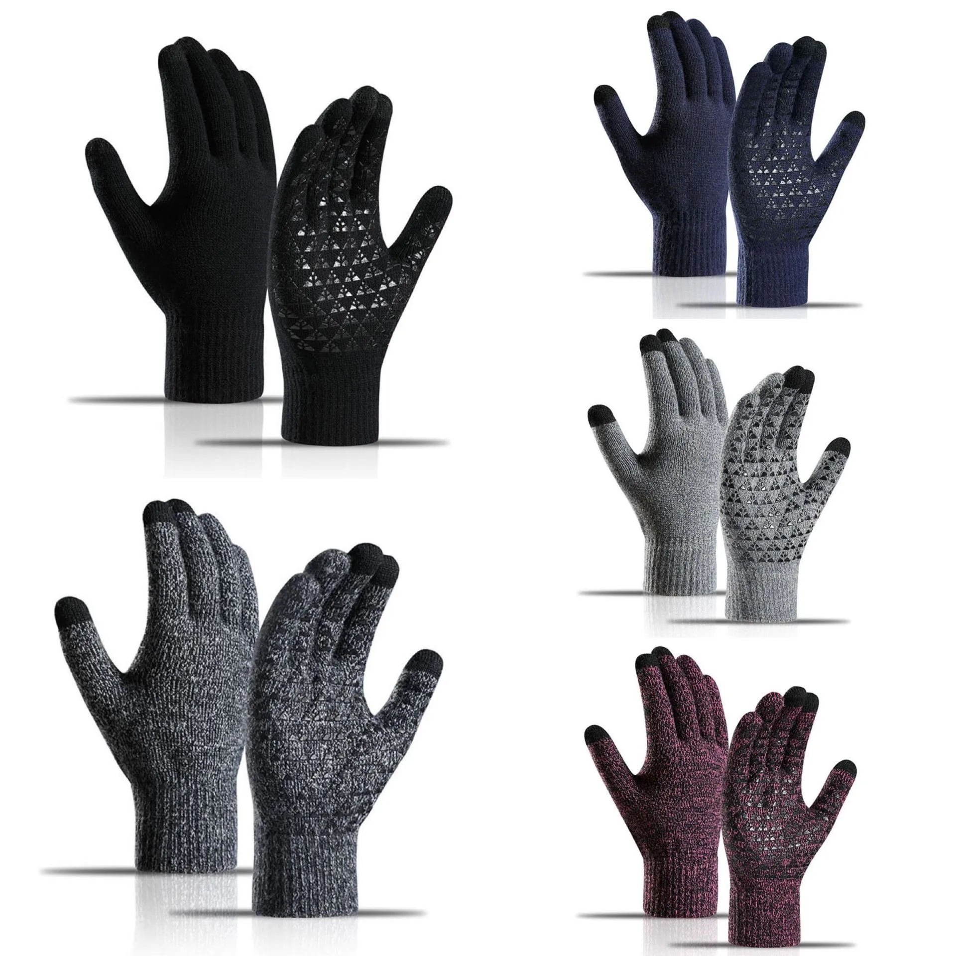 Winter  Cold Weather Touch Screen Thermal Warm Knit Gloves 6