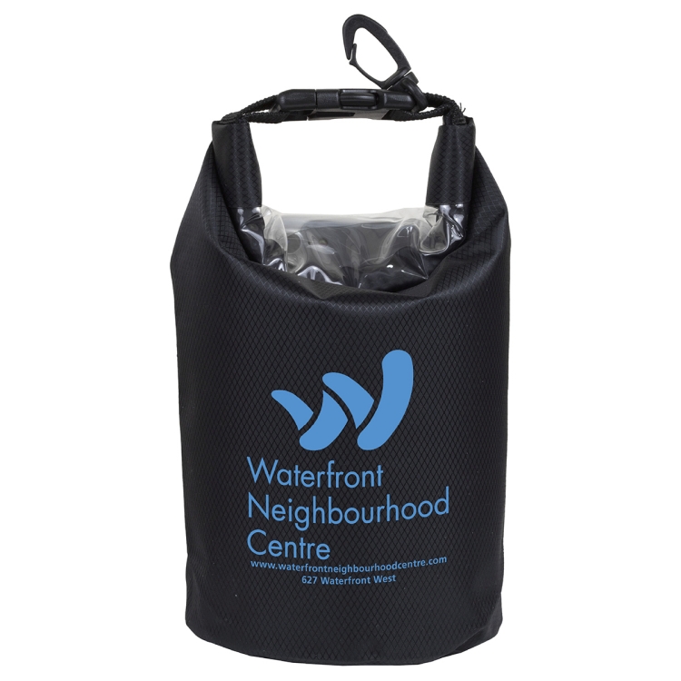 7" W x 11" H "The Navagio" 2.5 Liter Water Resistant Dry Bag With Clear Pocket Window 41