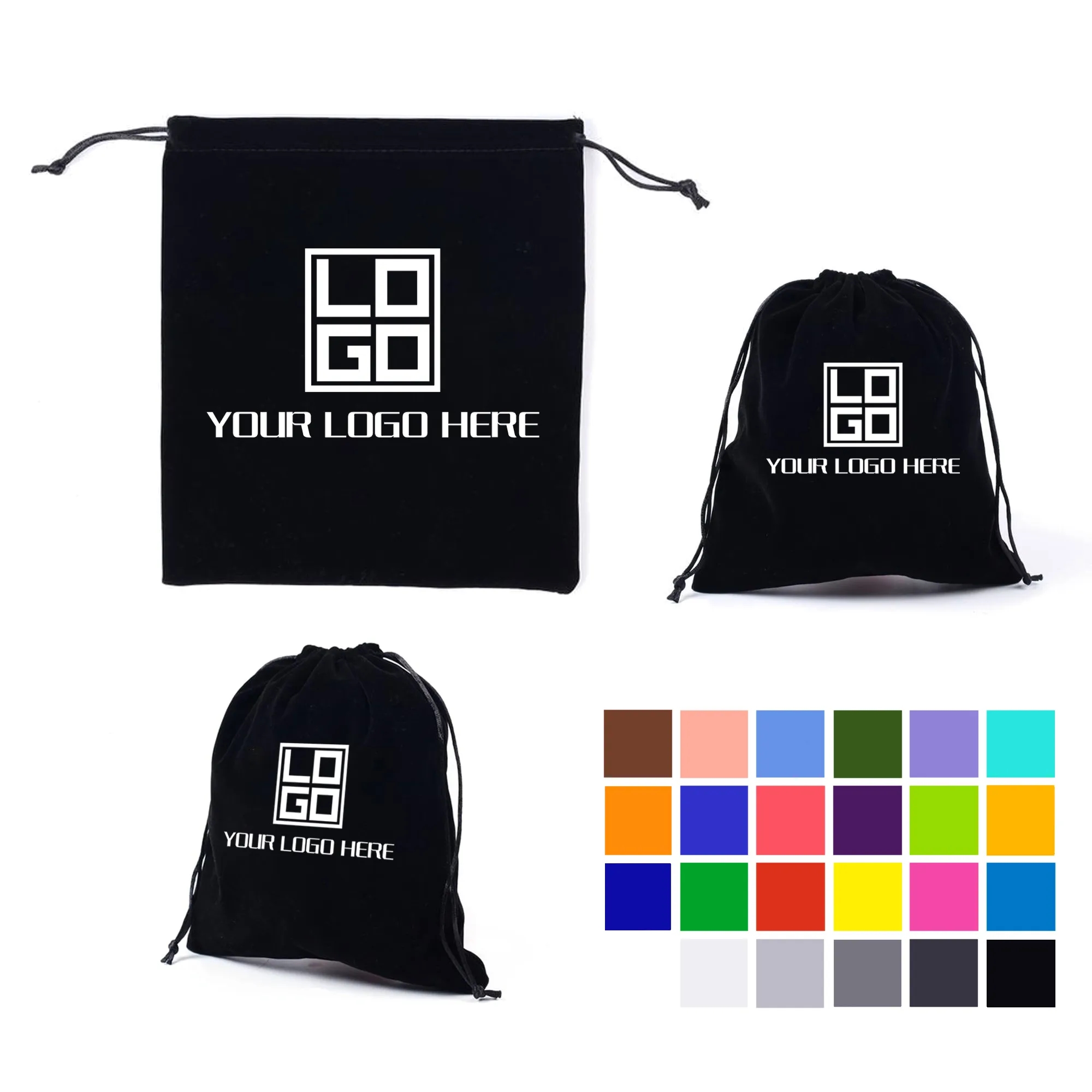 High End Black Velvet Bag 2