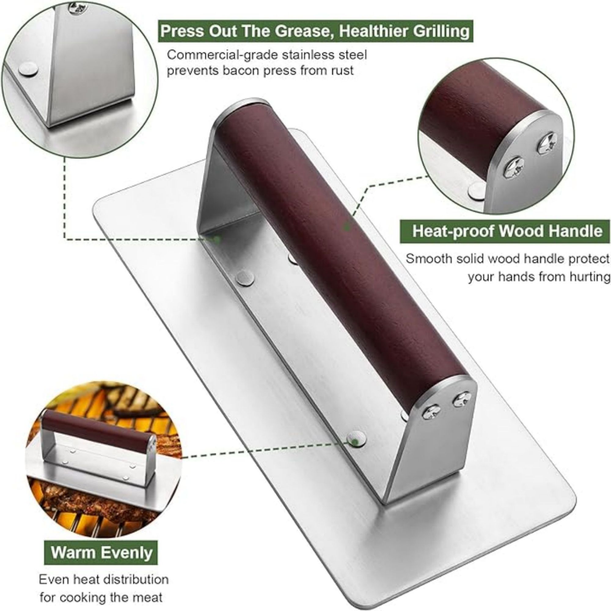 Stainless Steel Burger Press 2