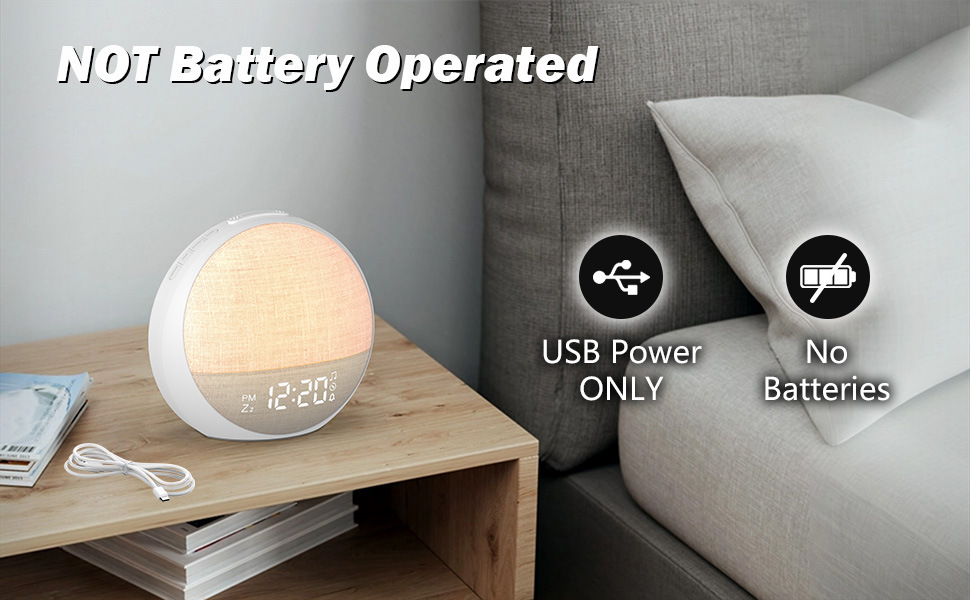 Digital Alarm Clock with Sound Machine 6
