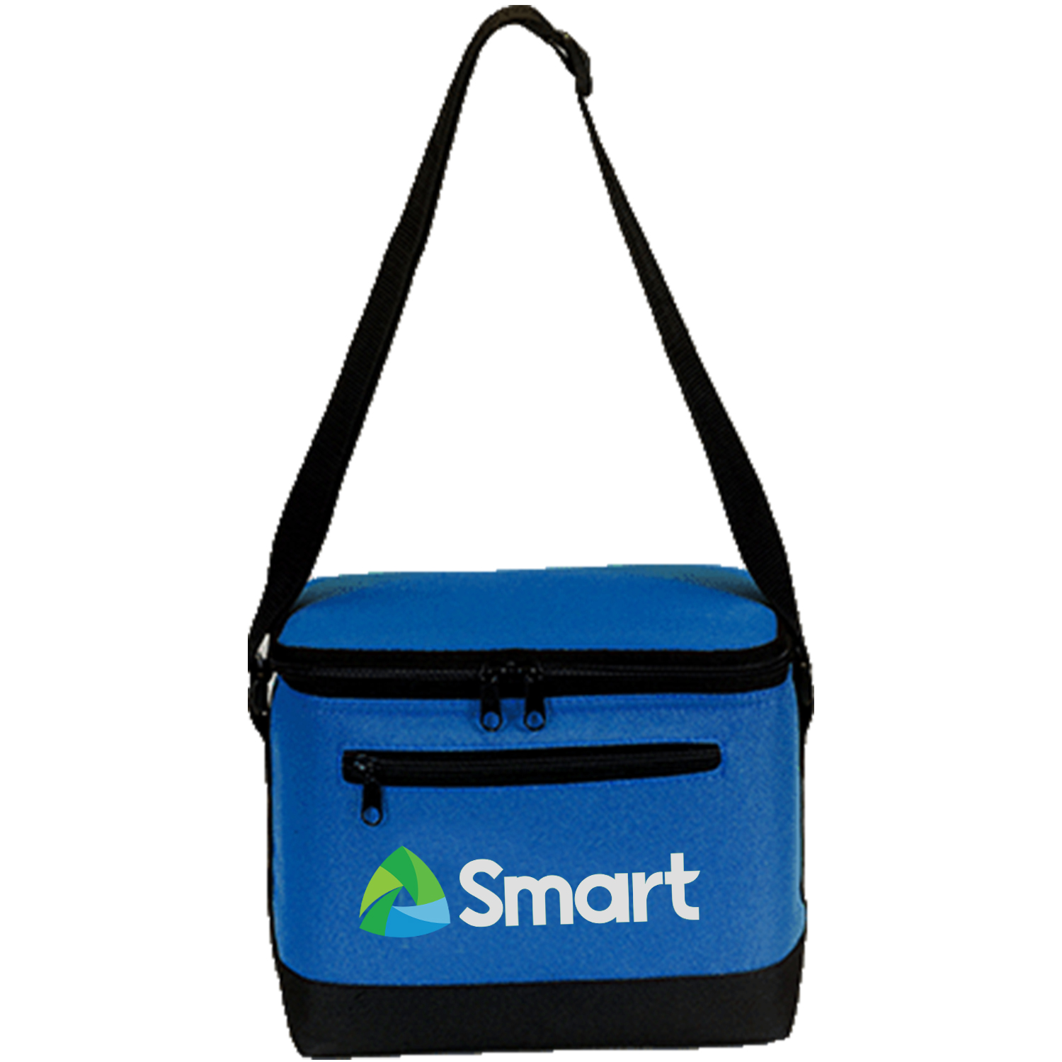 Premium Two Tone Insulated 6 Pack Cooler Bag w/ Front Pocket & Back Mesh Pocket (9” x 6.5” x 6”) 2