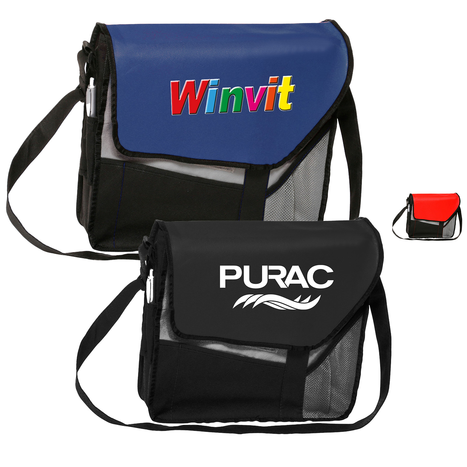 Messenger Bag - Slant flap Laptop bags w/ Shoulder strap 2