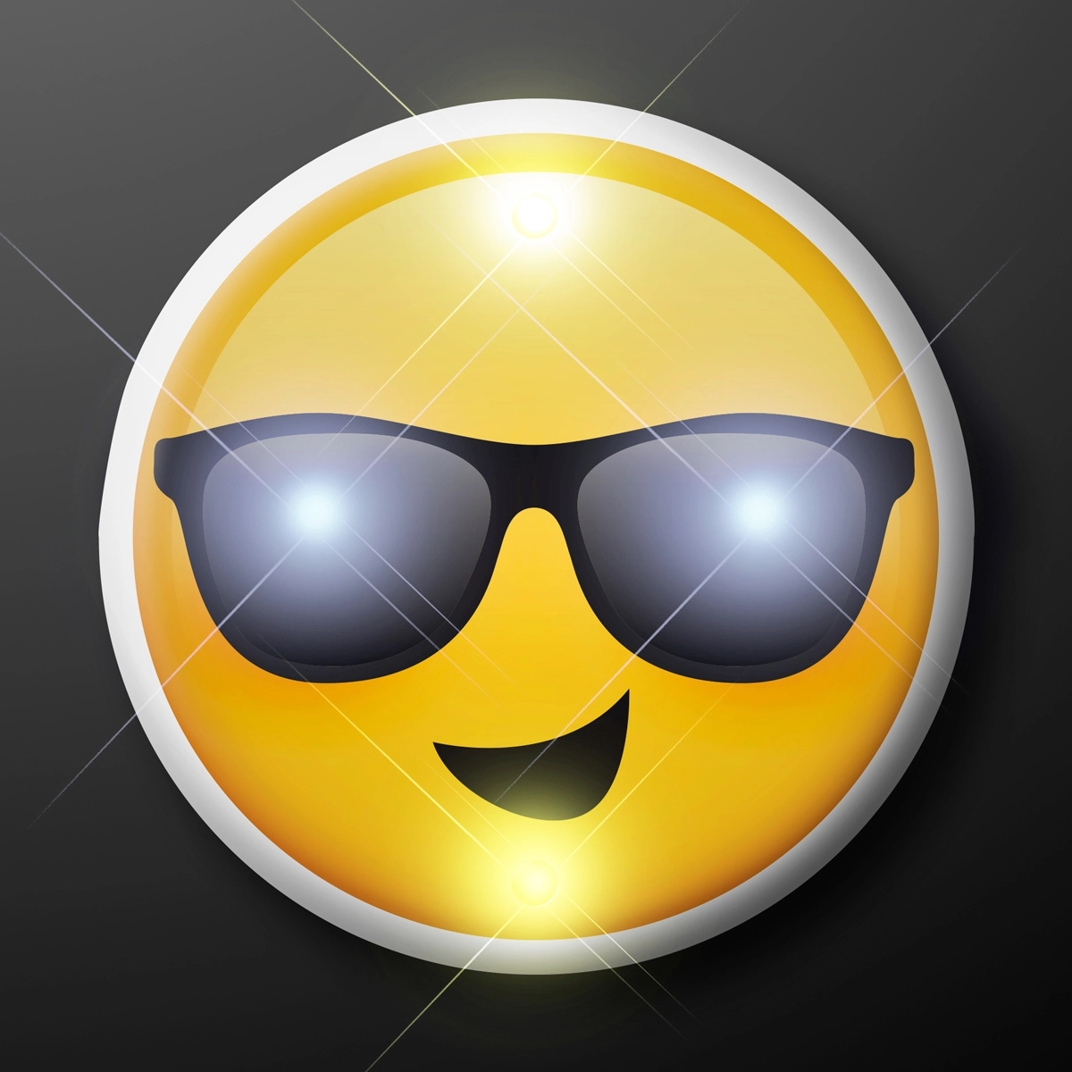 Cool Dude Sunglasses Emoji LED Party Pins 2