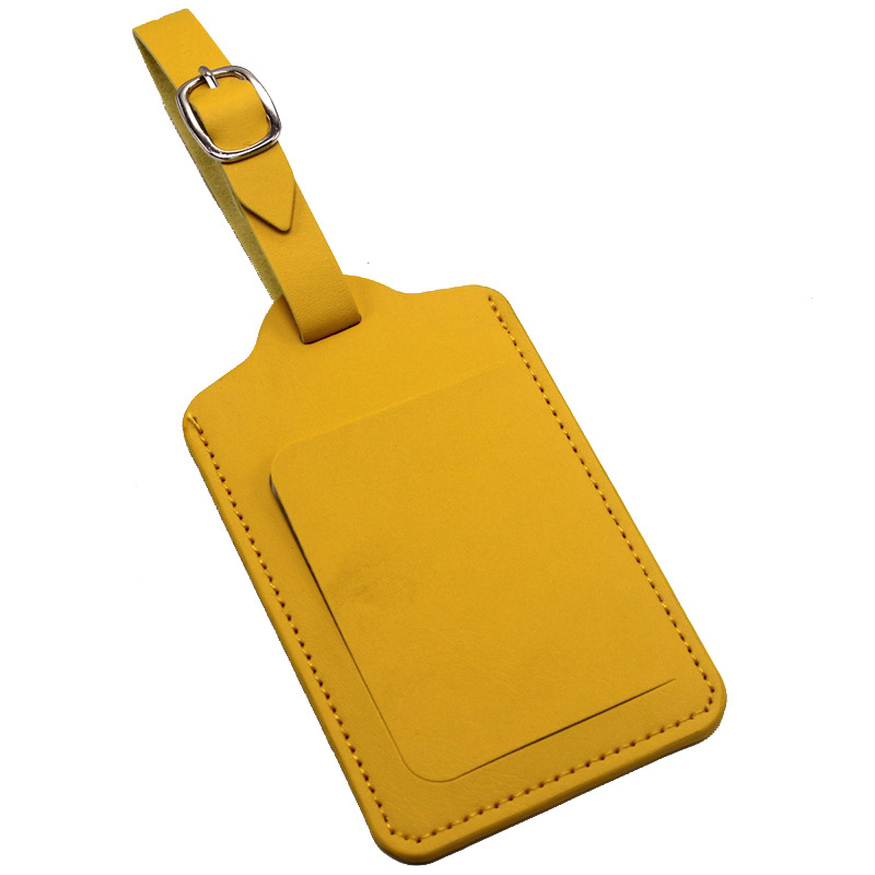 PU Leather Luggage Tag W/ Open Window 3