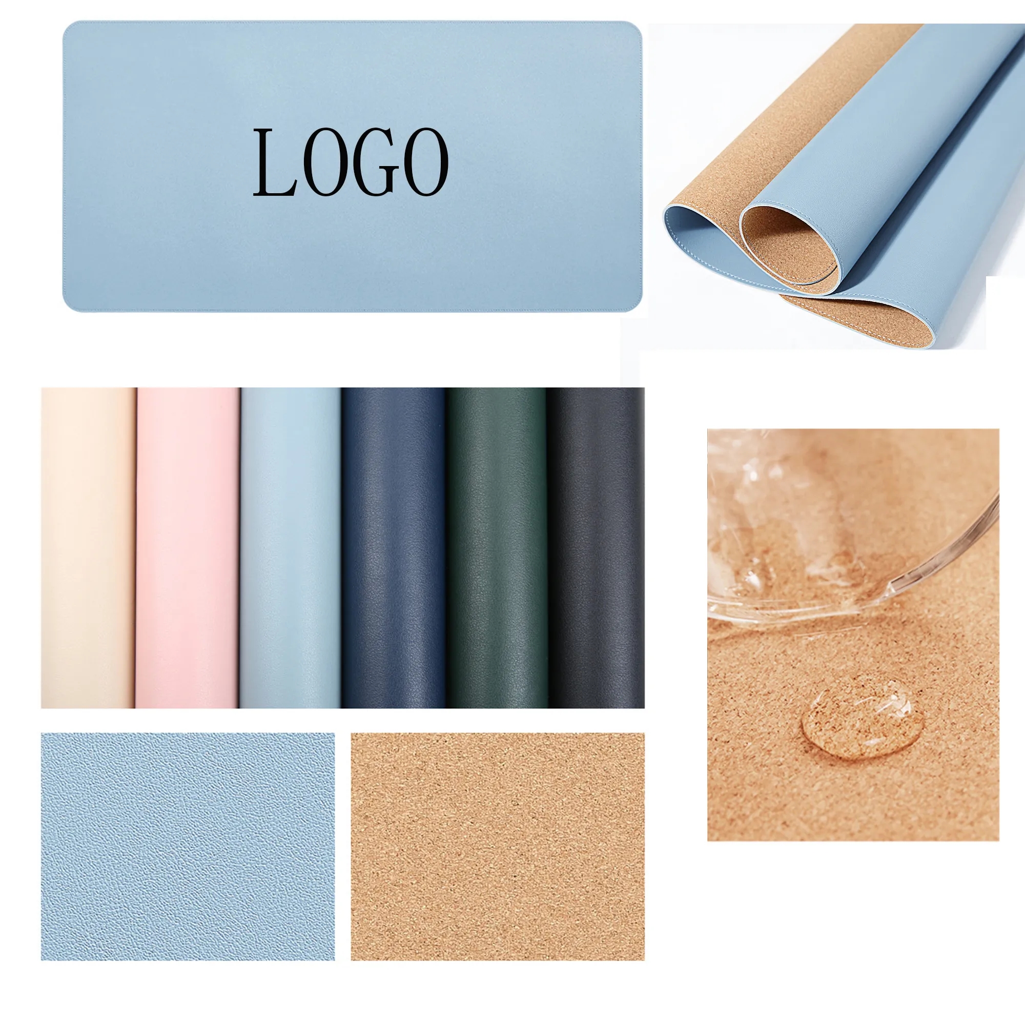 Double-sided Cork Office Desk Pad 9