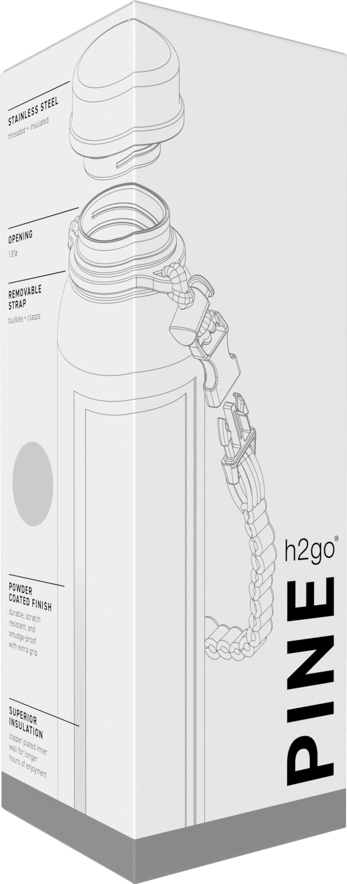32 oz h2go pine - powder, custom water bottle with logo imprint 59