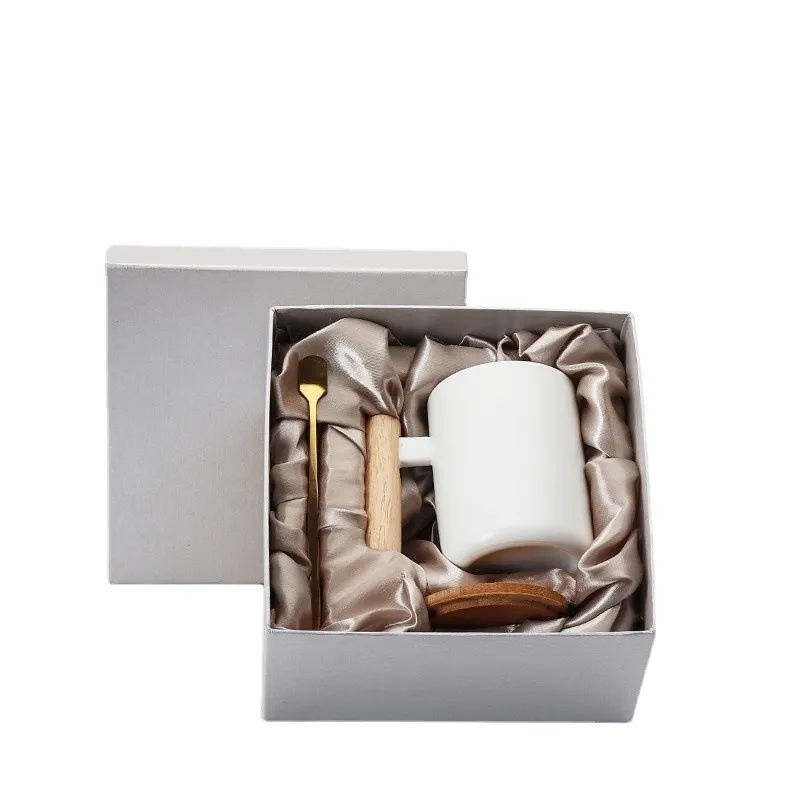 Wooden handle mug set 6