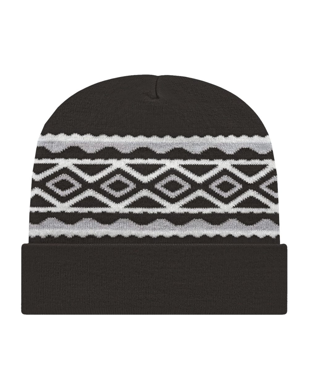 USA- Made Diamond Cuffed Beanie - RKD12 7