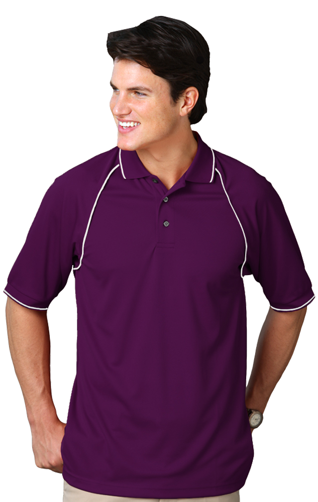 Men's Wicking Contrast Piping Polo 4