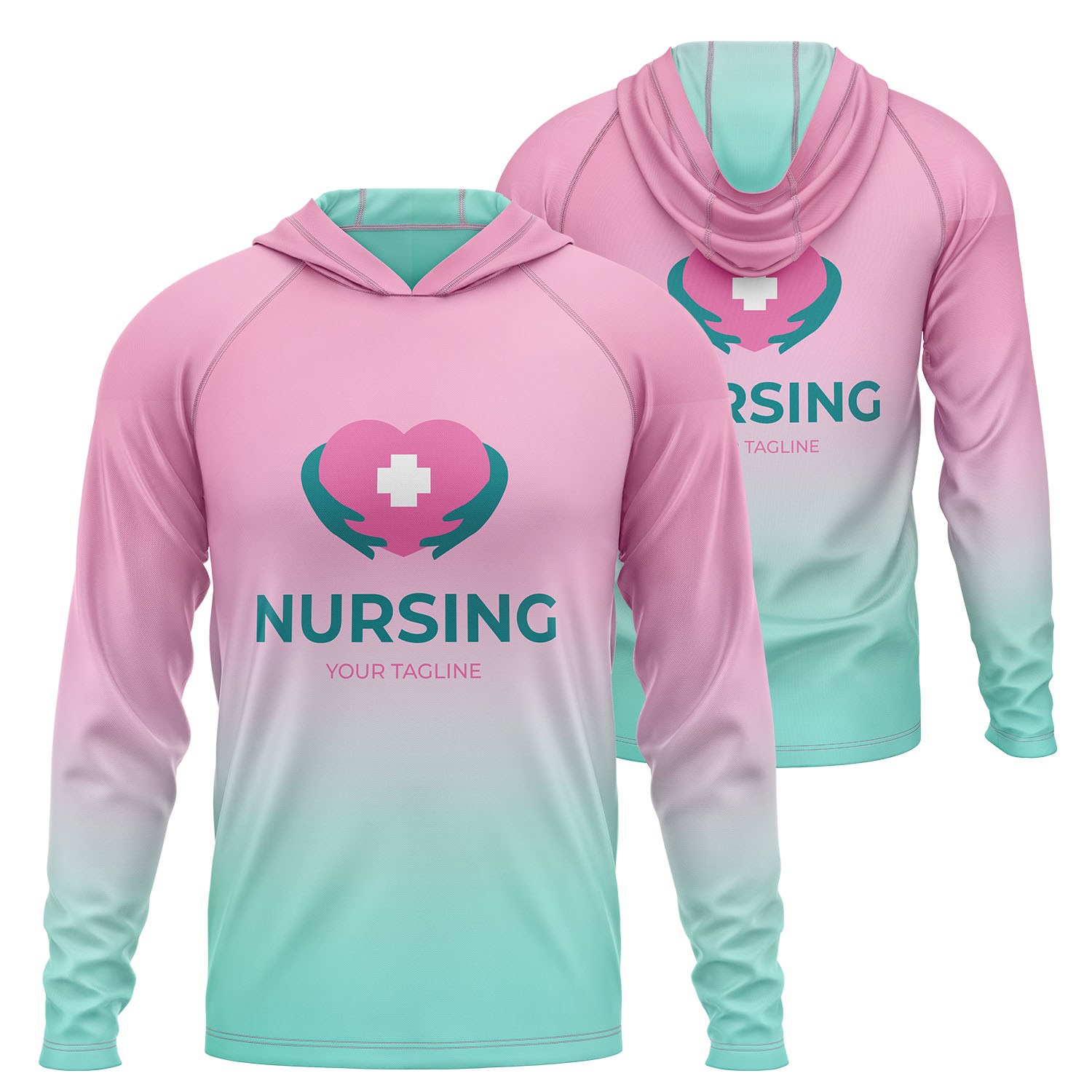Youth 160 GSM Brushed Milk Silk Sublimation Hooded Long Sleeve T-shirt 6