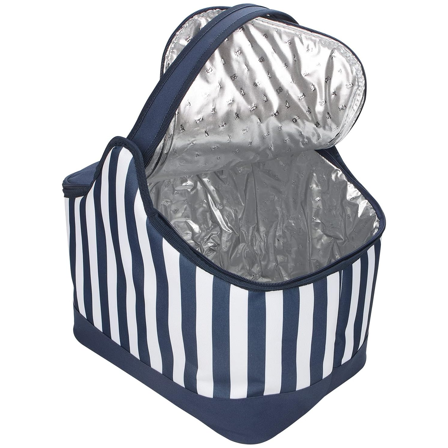Personalized Zebra-Striped Oxford Picnic Handbag 4