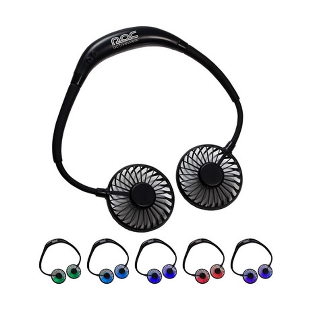 Dual Breeze Hands-Free Neck Fan with Mood Light 2