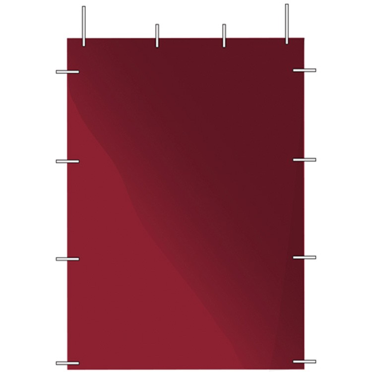 5 foot plain maroon side panel 2