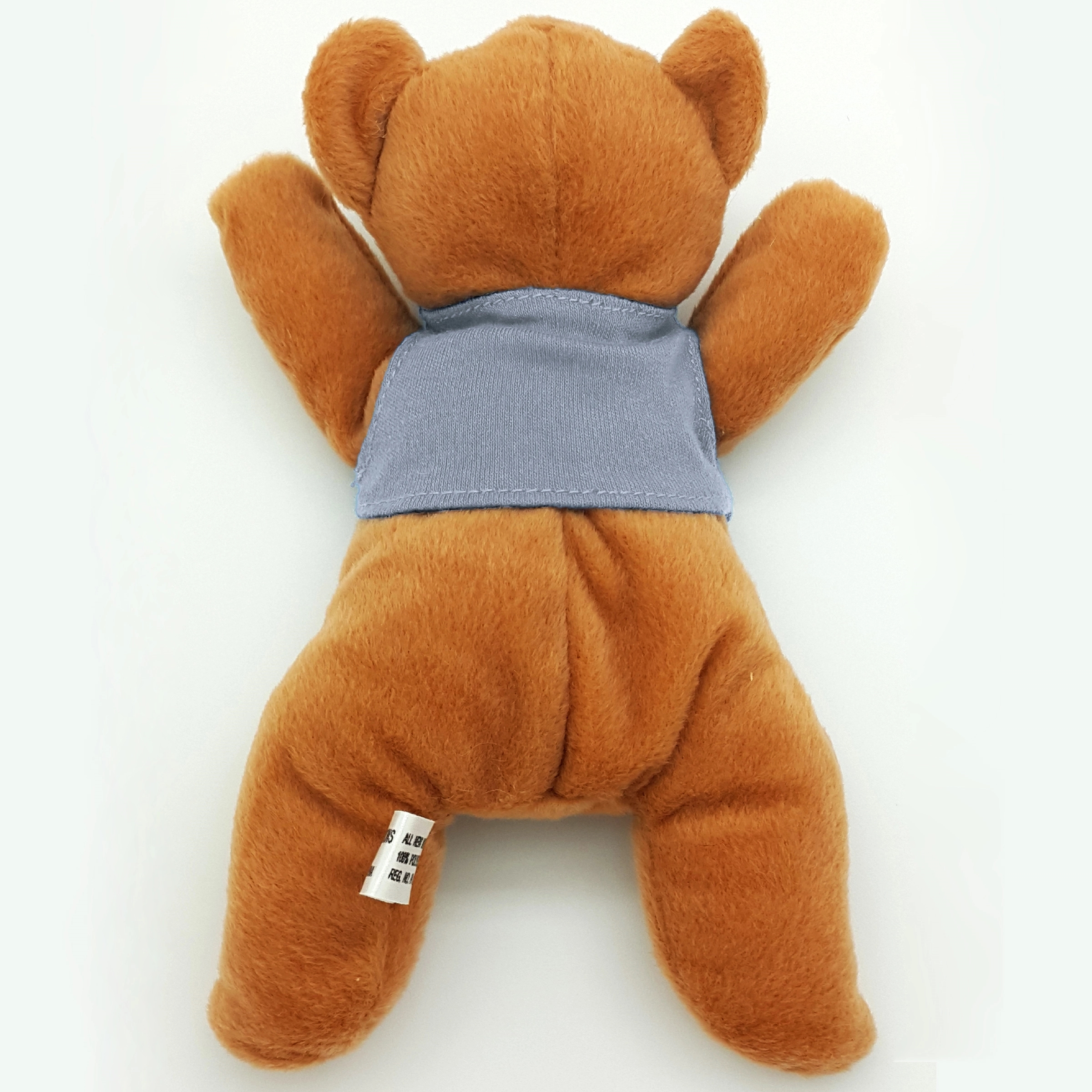 8" Laying Down Beanie Brown Bear 11