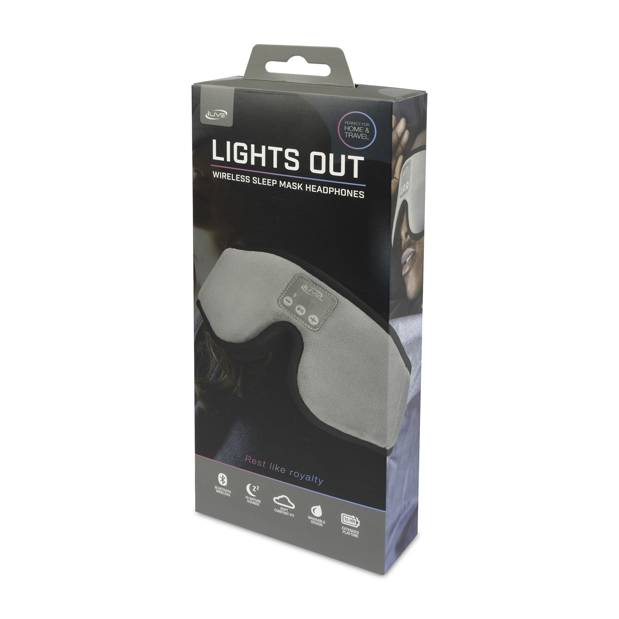 iLive™ Lights Out Wireless Sleep Mask Headphones 1
