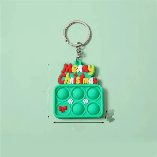 Christmas Ornament Push Bubble Pop Toy Keychain 4