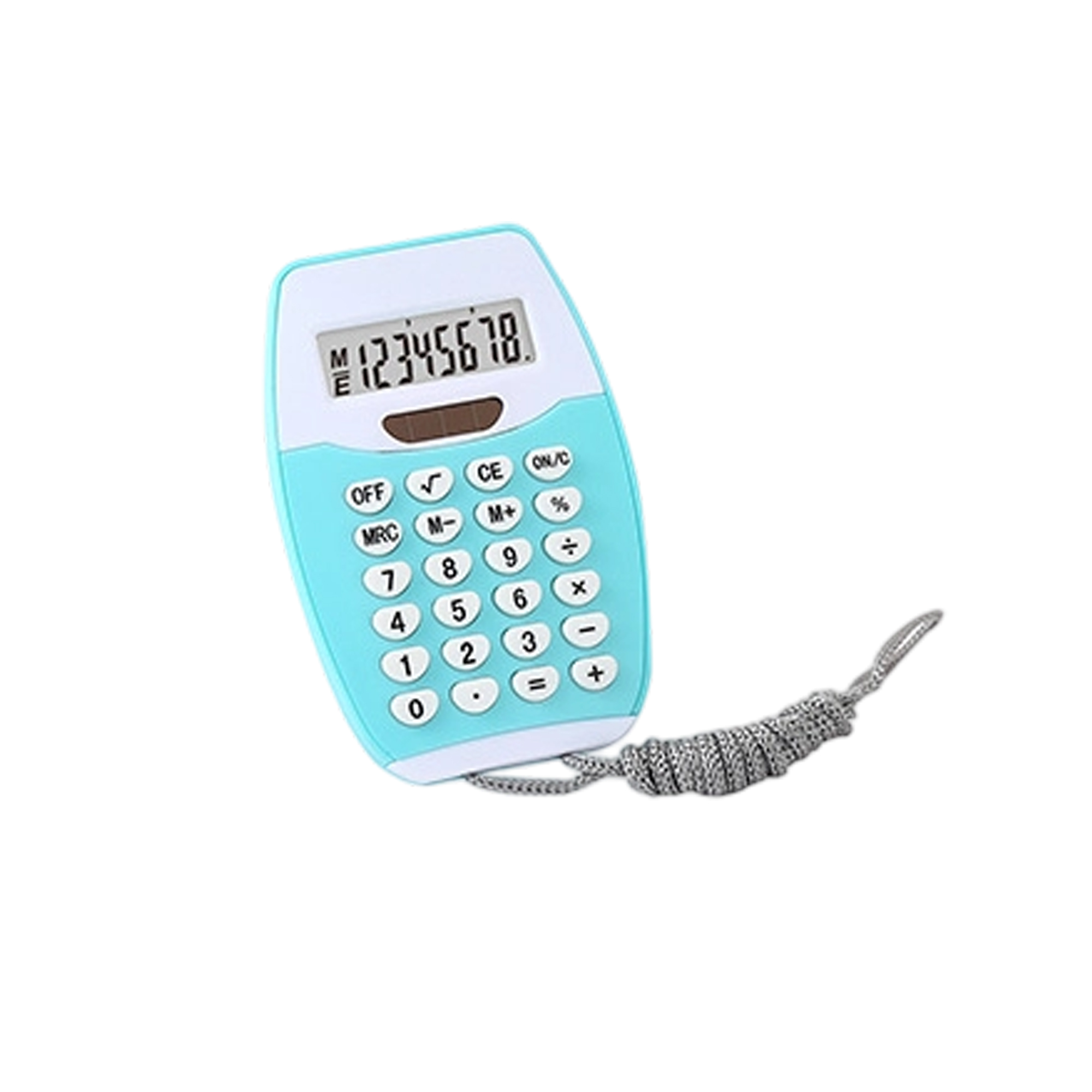 Dual Power Lanyard Calculator With 8 Digit Display 4" x 2.6" 6