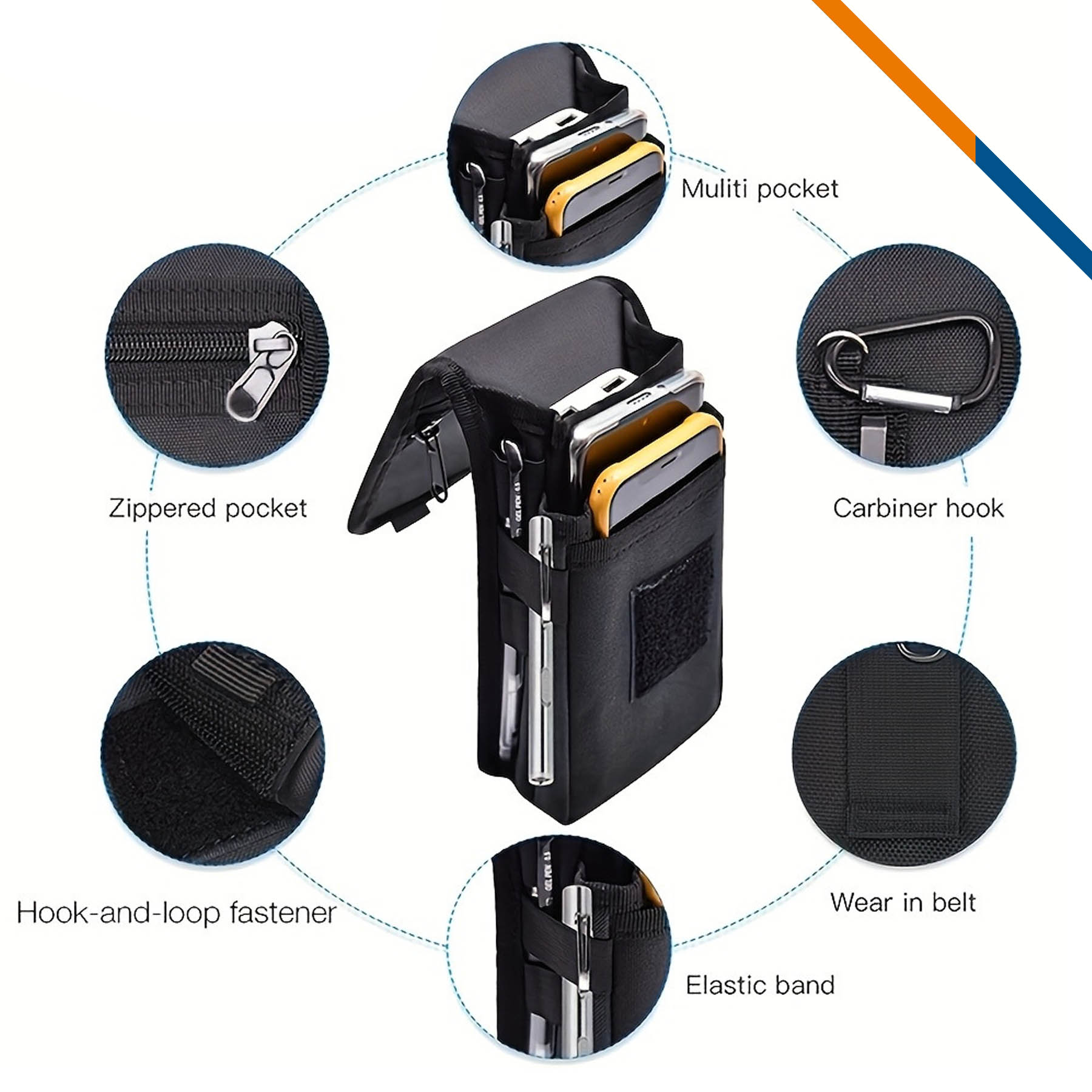 Fisling Belt Cell Phone Pouch 6