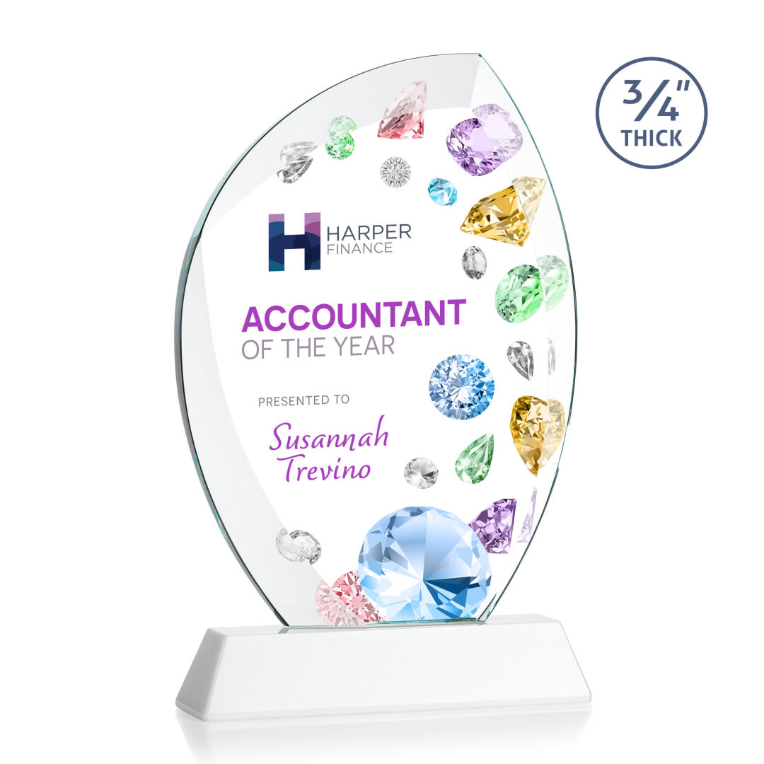 Wichita VividPrint™ Award on Newhaven Base - White 1
