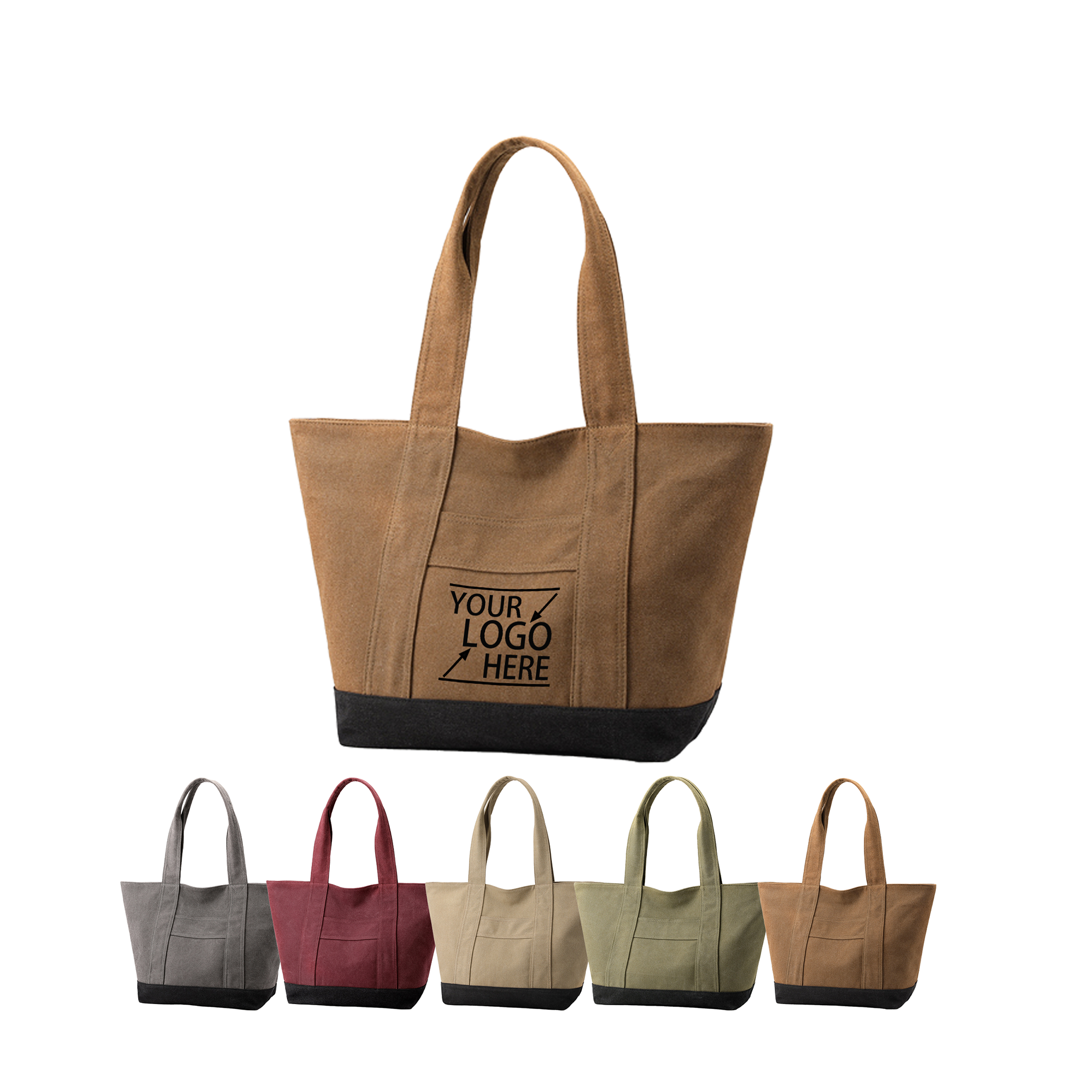 16oz Canvas Two-Tone Shoulder Tote 2