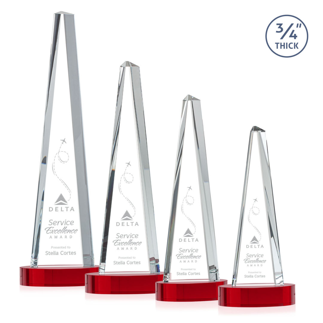 Majestic Tower Award on Alberton Base - Red