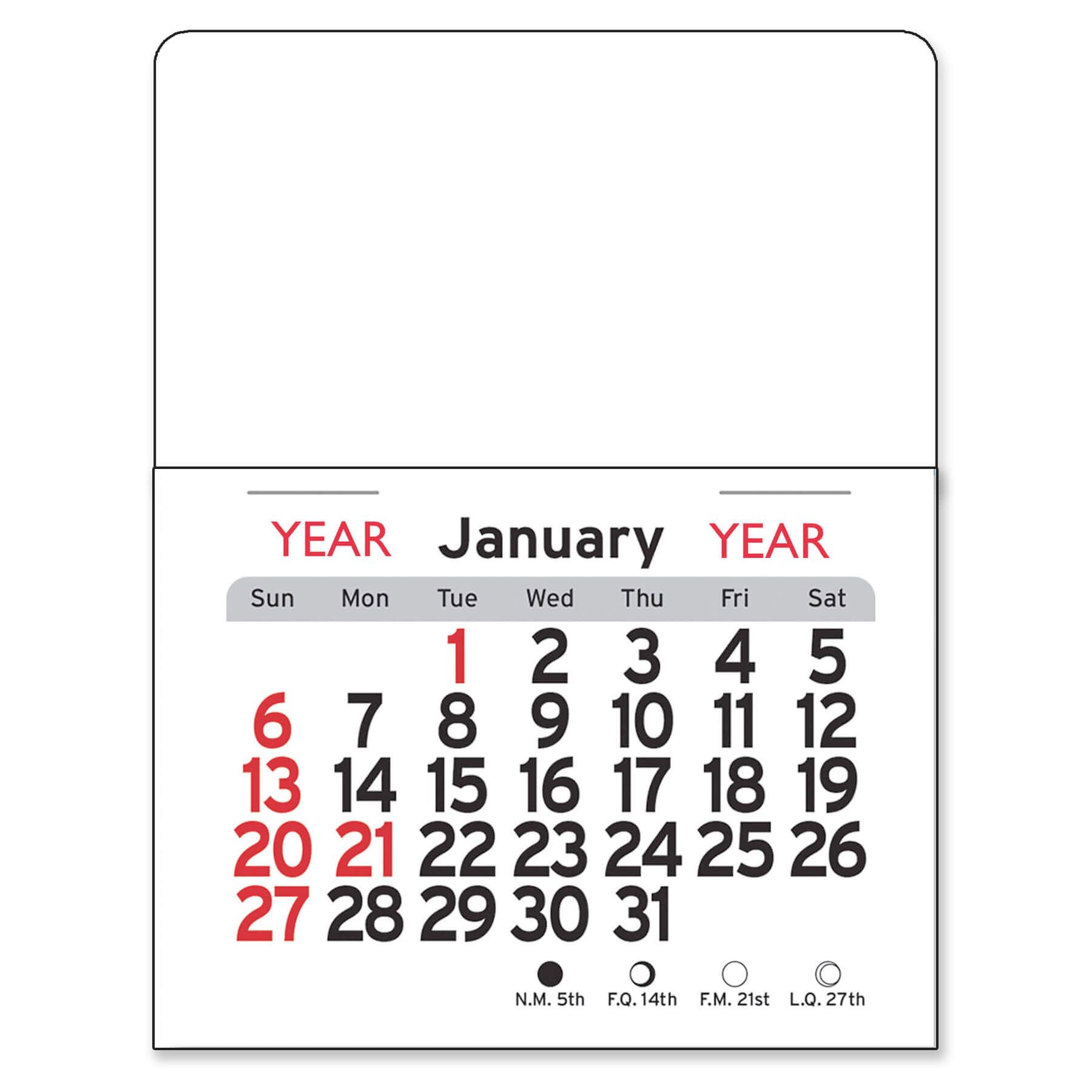 Adhesive Peel-N-Stick® Calendar - Rectangle 11