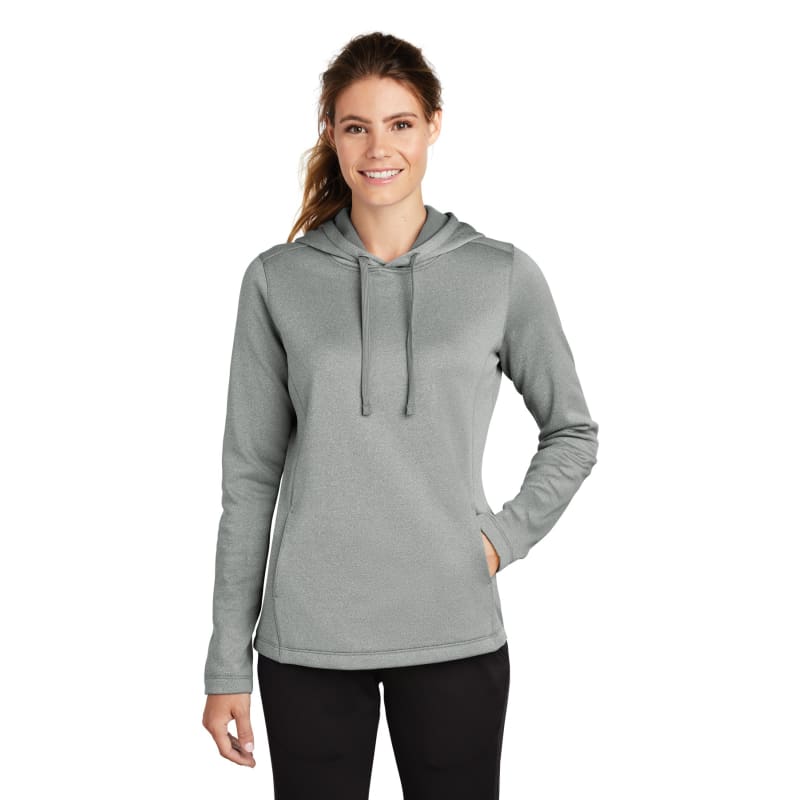 Sport-Tek Women's PosiCharge Sport-Wick Heather Fleece Hooded Pullover., custom hoodie or sweatshirt with logo imprint 8