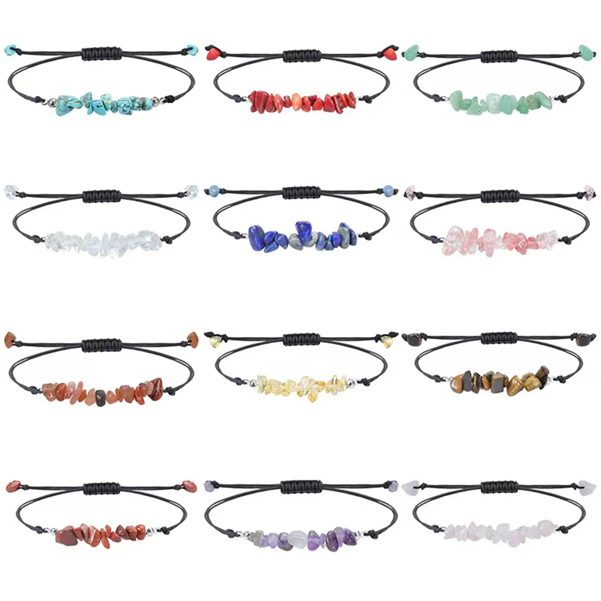 Crushed Crystal Raw Stone Bracelet 4