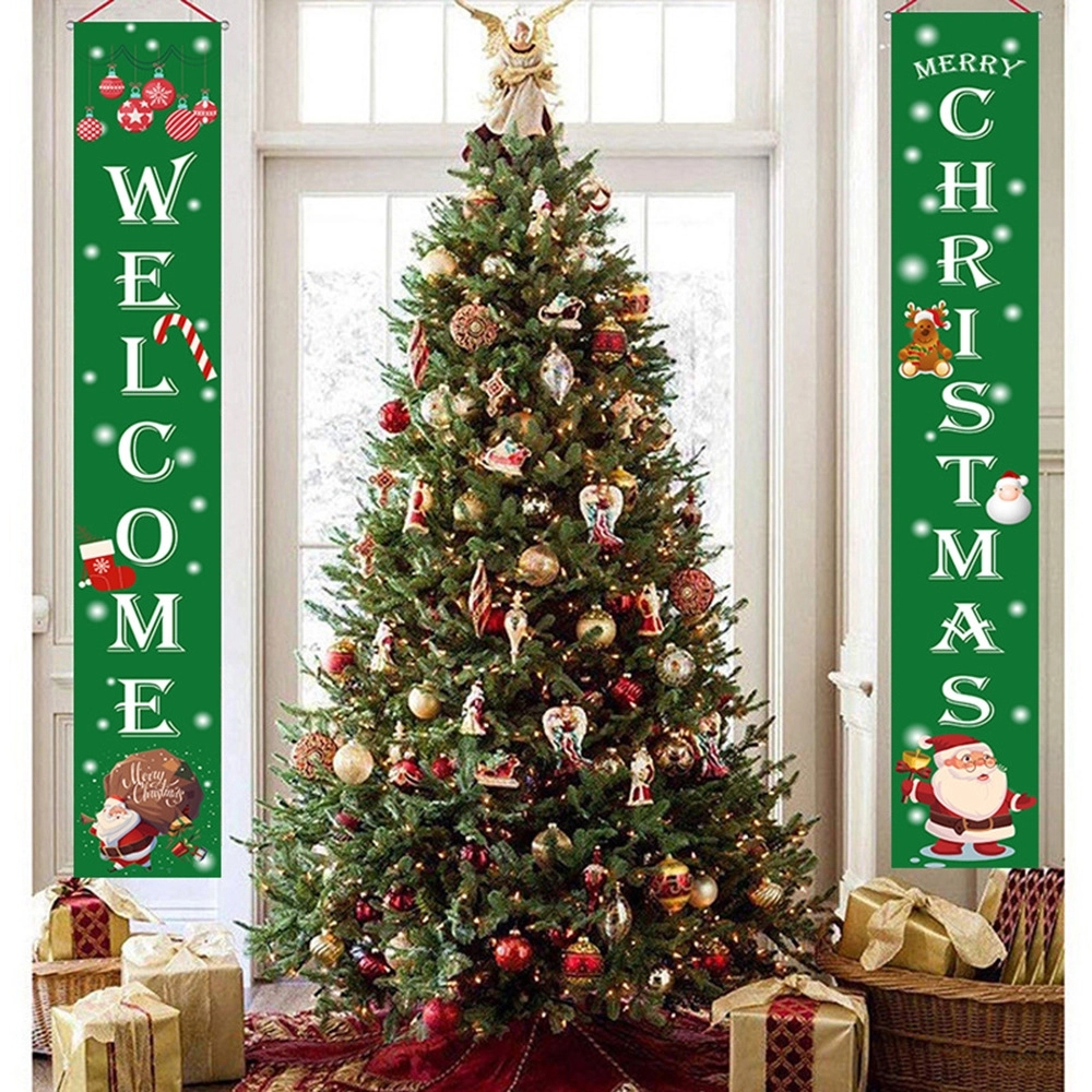 Custom Christmas Couplets Hanging Flags 2