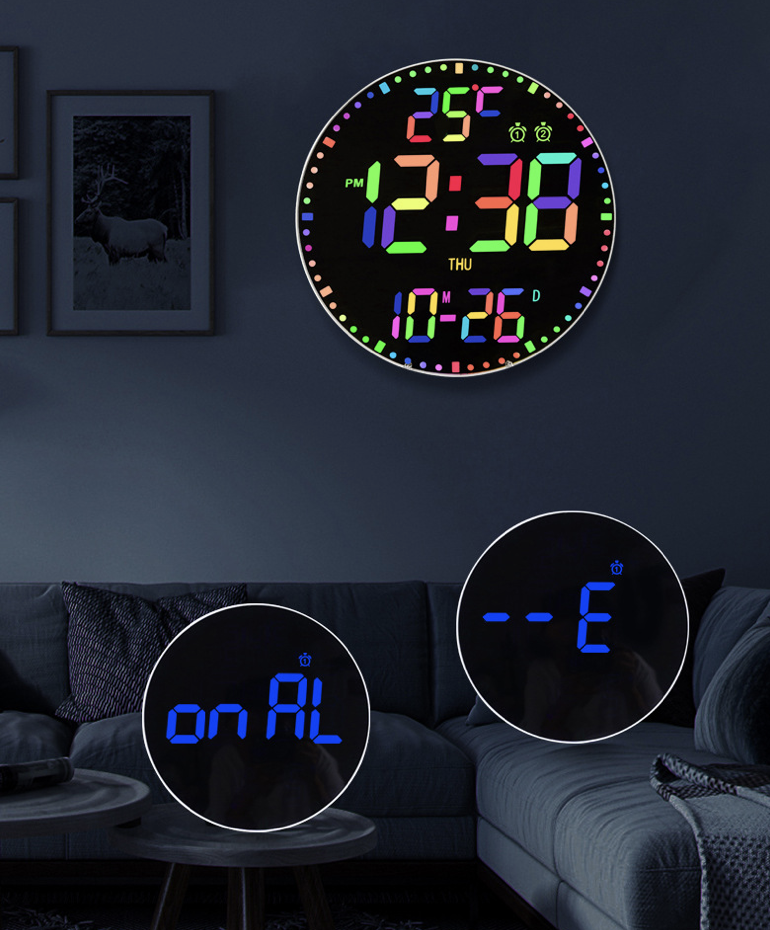 12" Digital Wall Clock with remote control 8