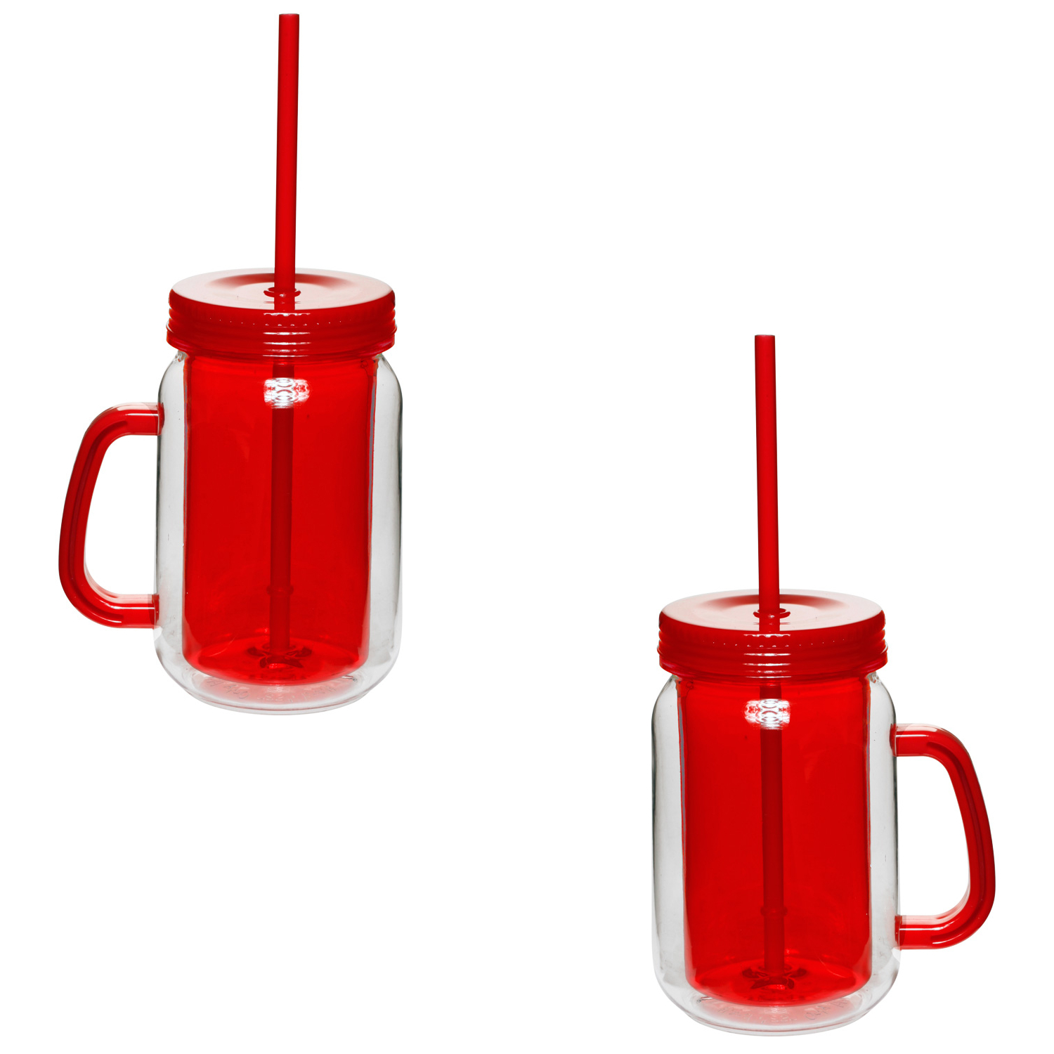 Double Wall Insulation Mason Jar with Handle, 17 oz. 7