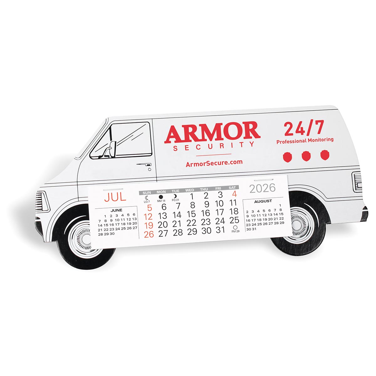 Long Van Truck Desk Calendar 2