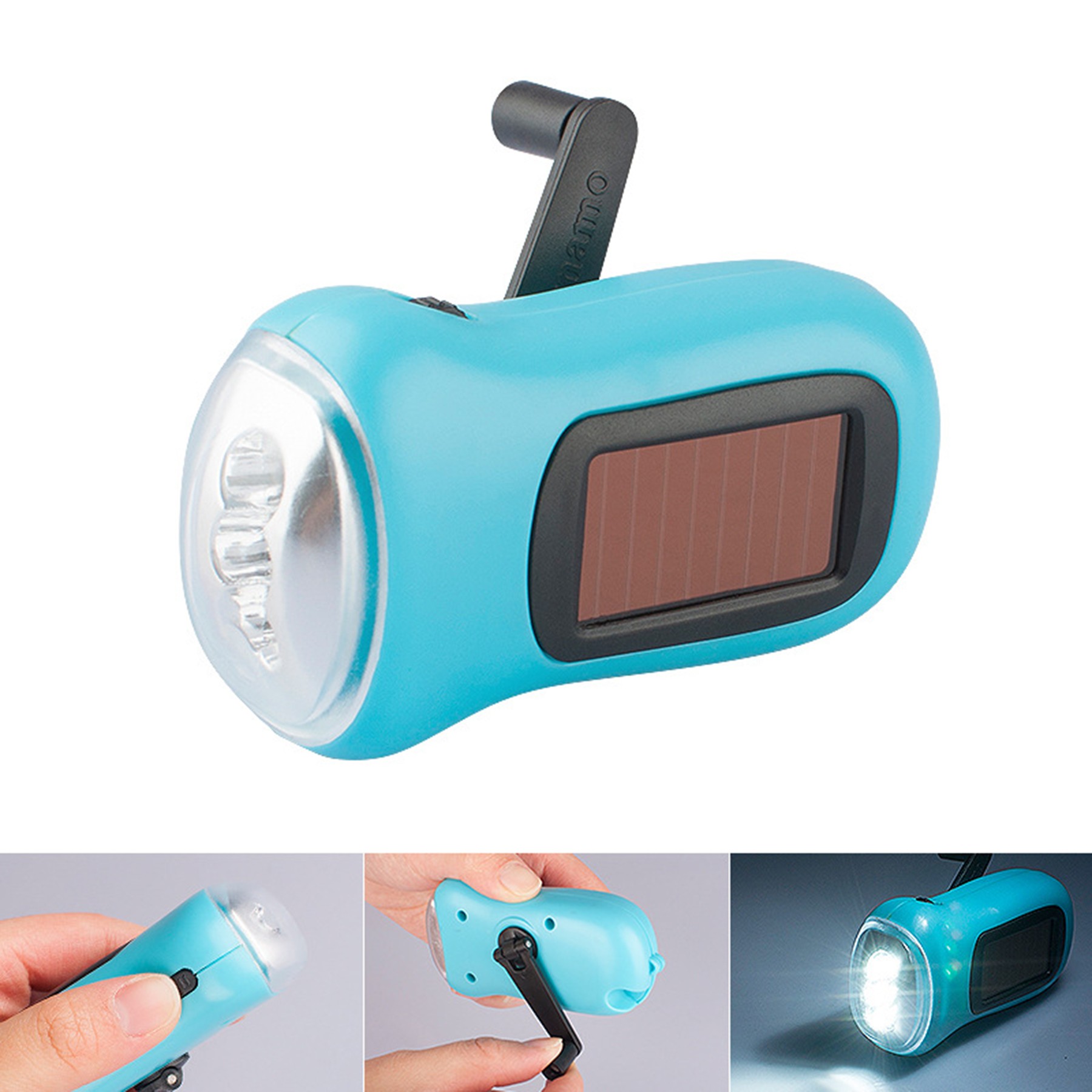 LED Mini Rechargeable Solar Powered Flashlight 2